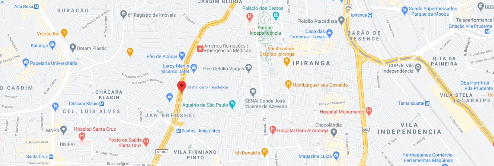 mapa para ir ao motel